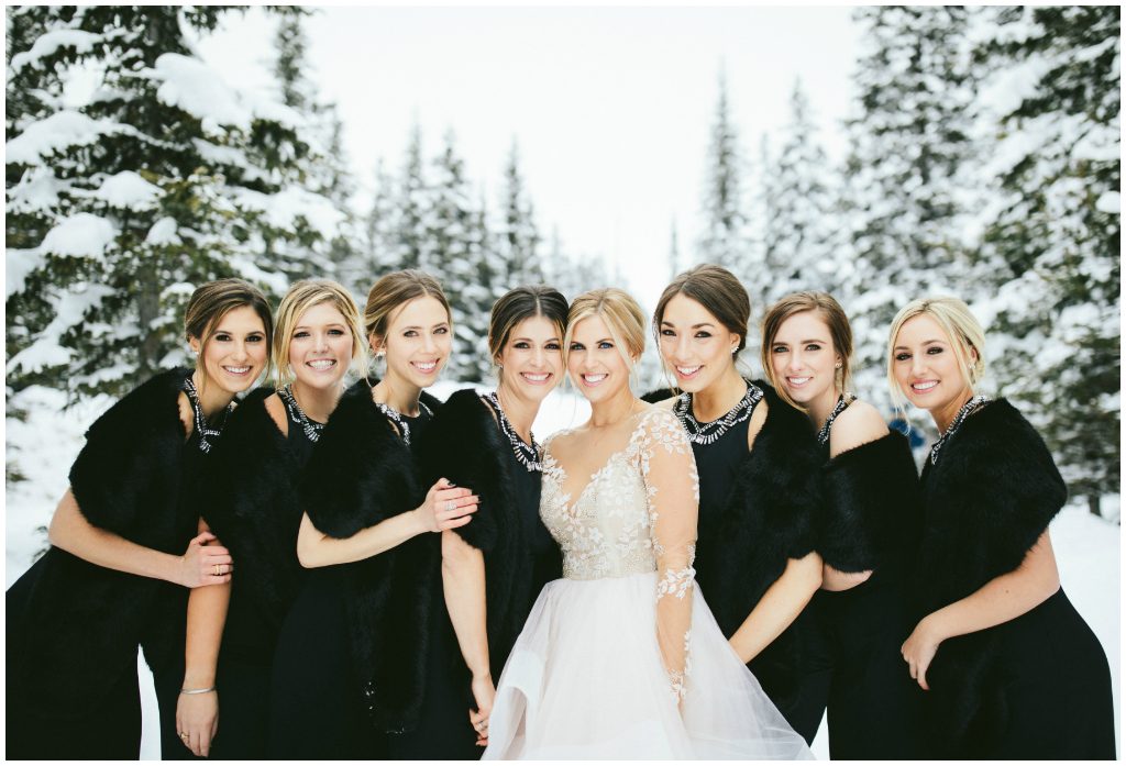 black winter bridesmaid dresses