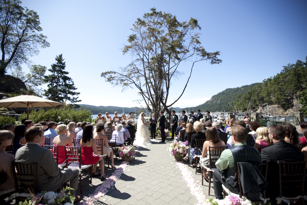 Outdoor Wedding Ceremony Tree Backdrop