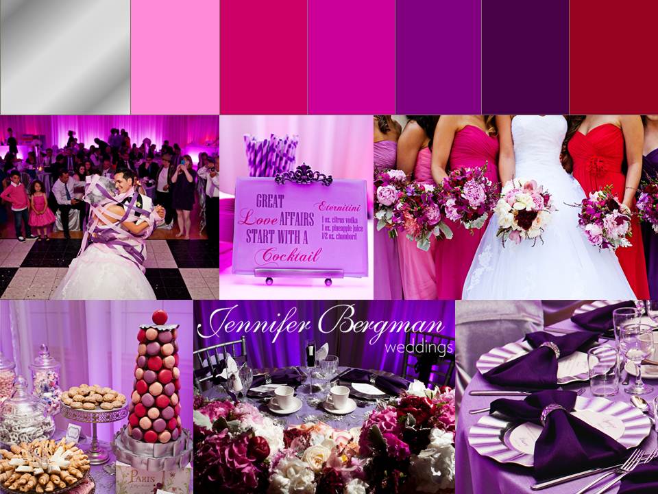 Pink and purple wedding