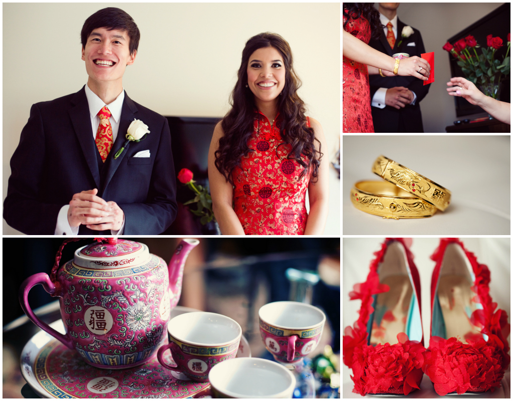 Chinese Tea Ceremony Tea Set, Red Wedding Shoes