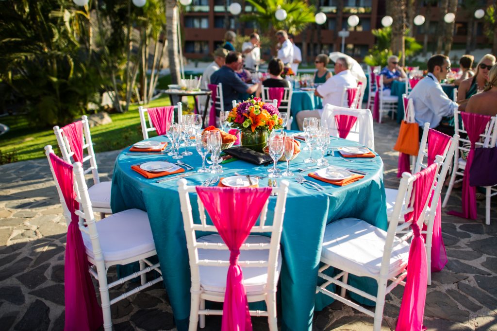 Colorful Destination Wedding Tables