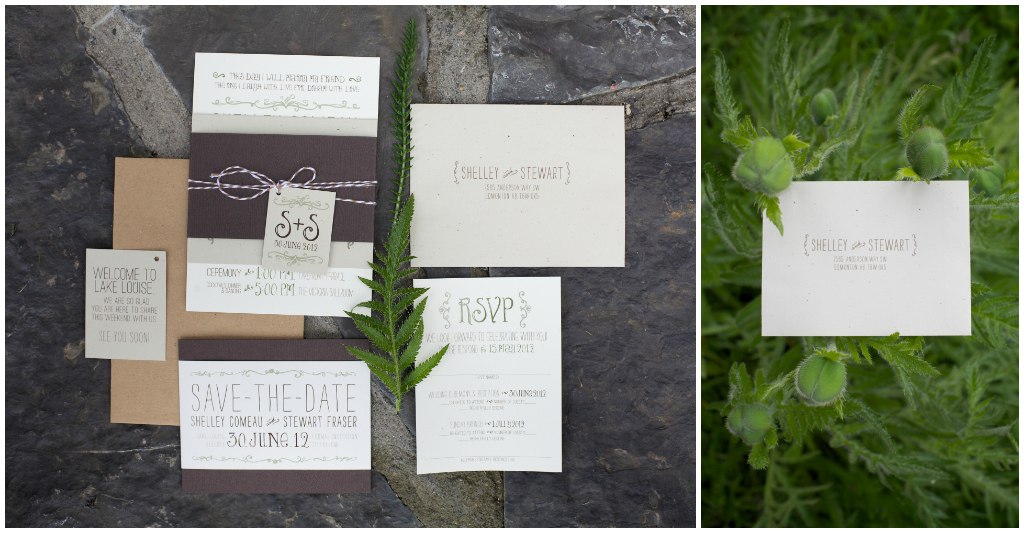 Grey and Brown Wedding Stationary 