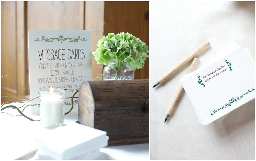 Green and Brown Wedding Stationary