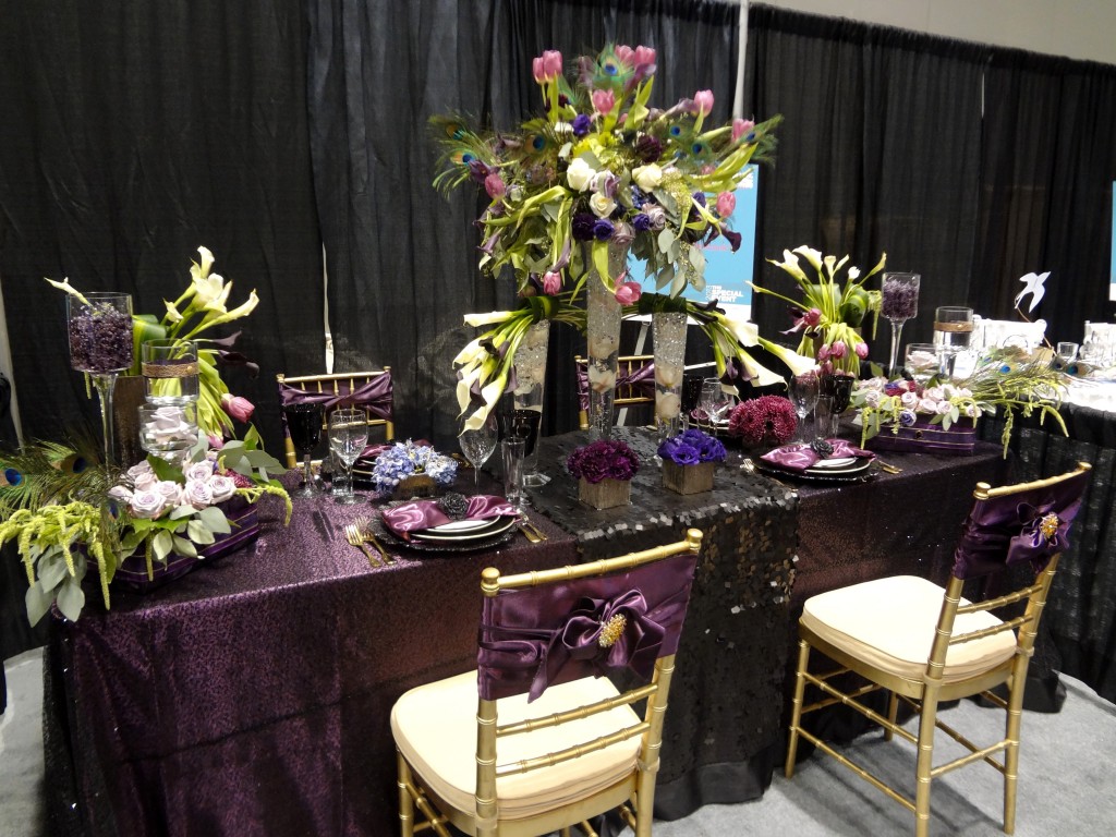 Purple Black Green Wedding