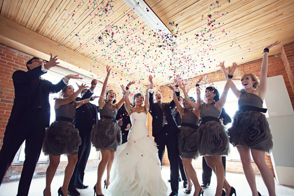 Confetti Bridal Party Photos