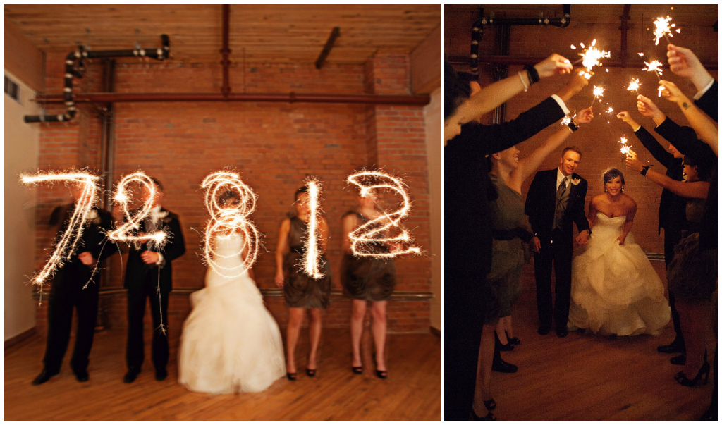 Sparklers Date of Wedding