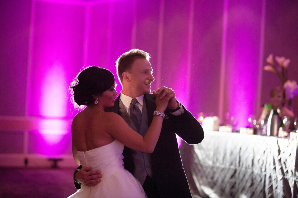 Modern Purple and Pink Uplighting Wedding