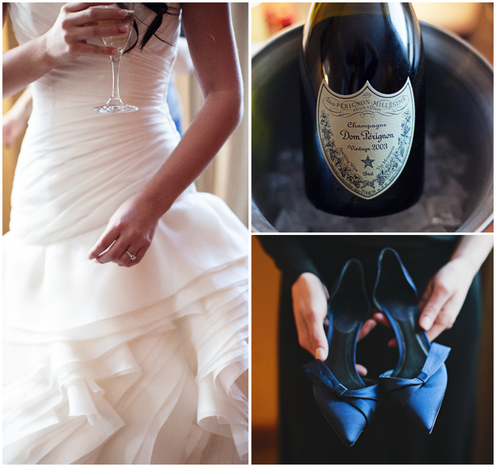 Navy Wedding Shoes, Champagne Wedding Photos