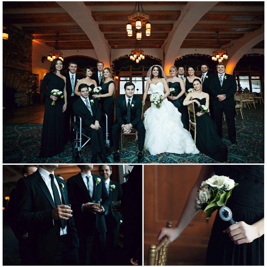 Navy and Black Bridal Party, 