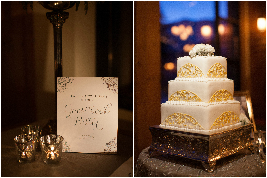 Guestbook Poster, Winter Wedding Cake