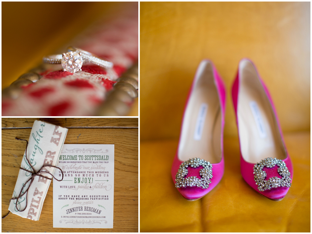 pink Manolo Blahnik Bridal Shoes