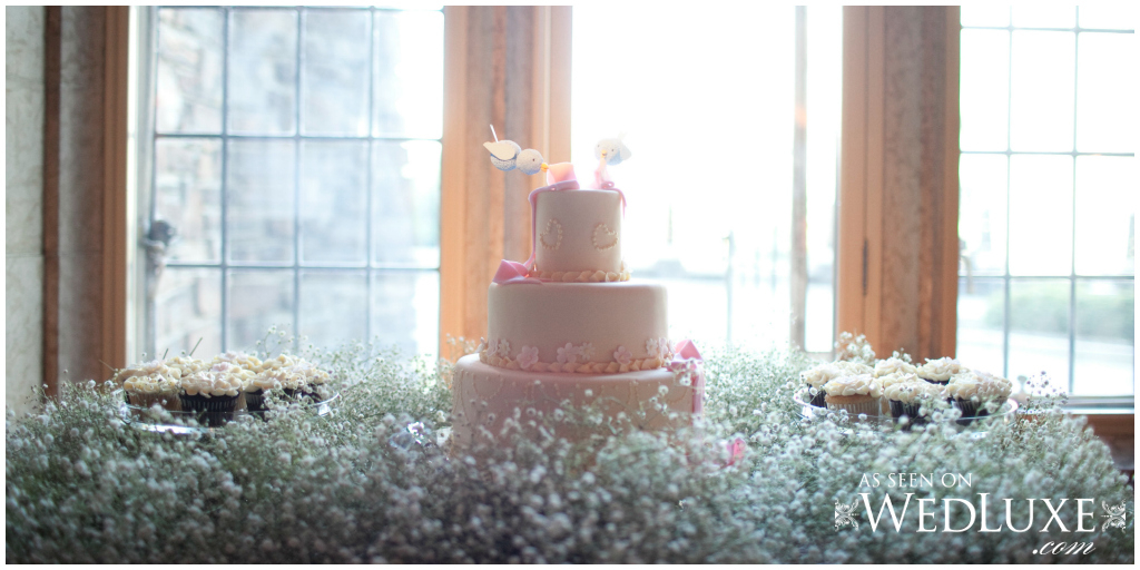 Baby's breath cake table