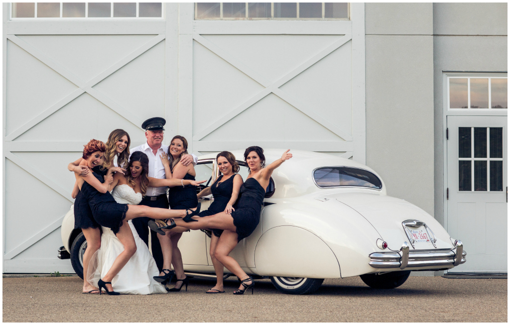 Fort Edmonton Hangar Wedding, White Jaguar Wedding