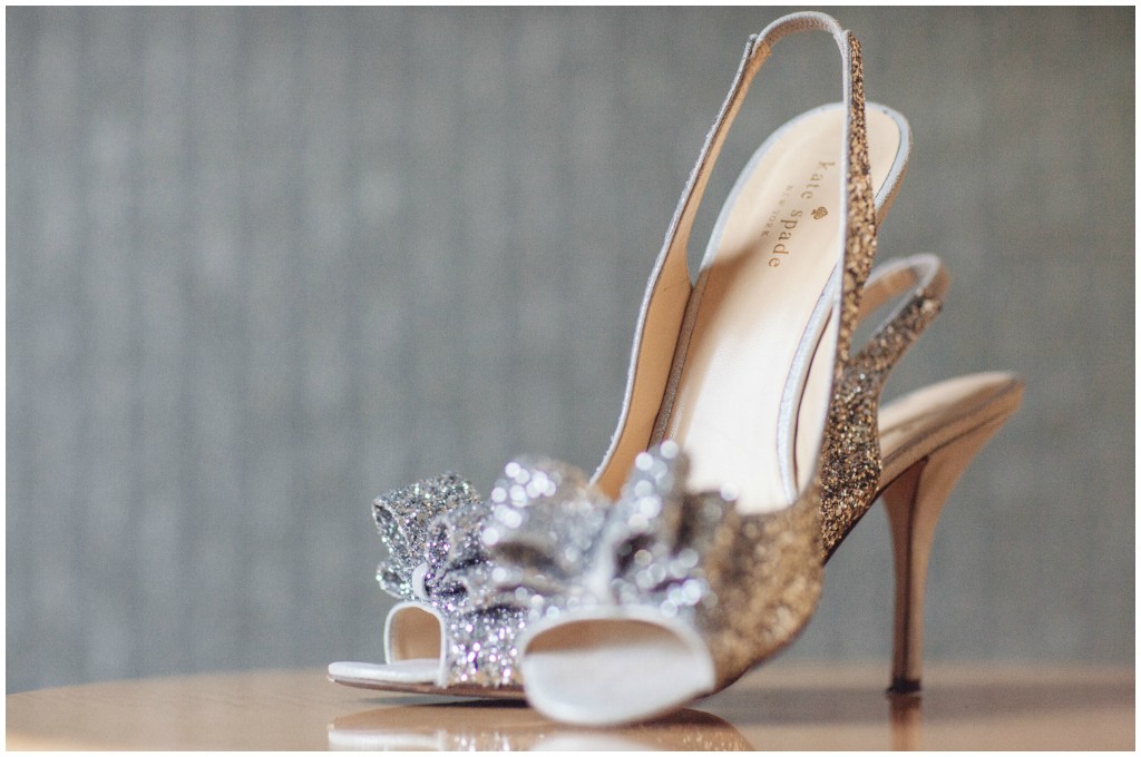 Kate Spade Glitter Bow Heels