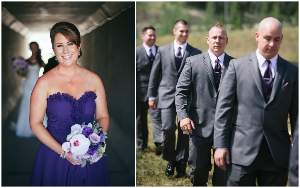 Dark purple bridesmaid dress