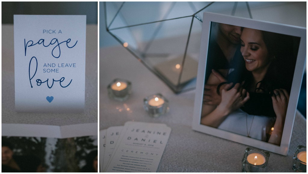 Modern White and Blue Edmonton Wedding 