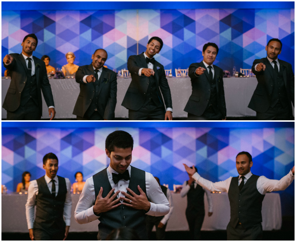 Surprise groomsmen dance wedding