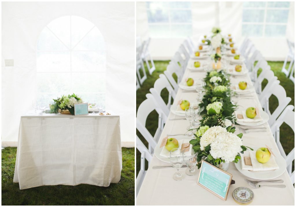 Ivory and Green Tent Wedding 