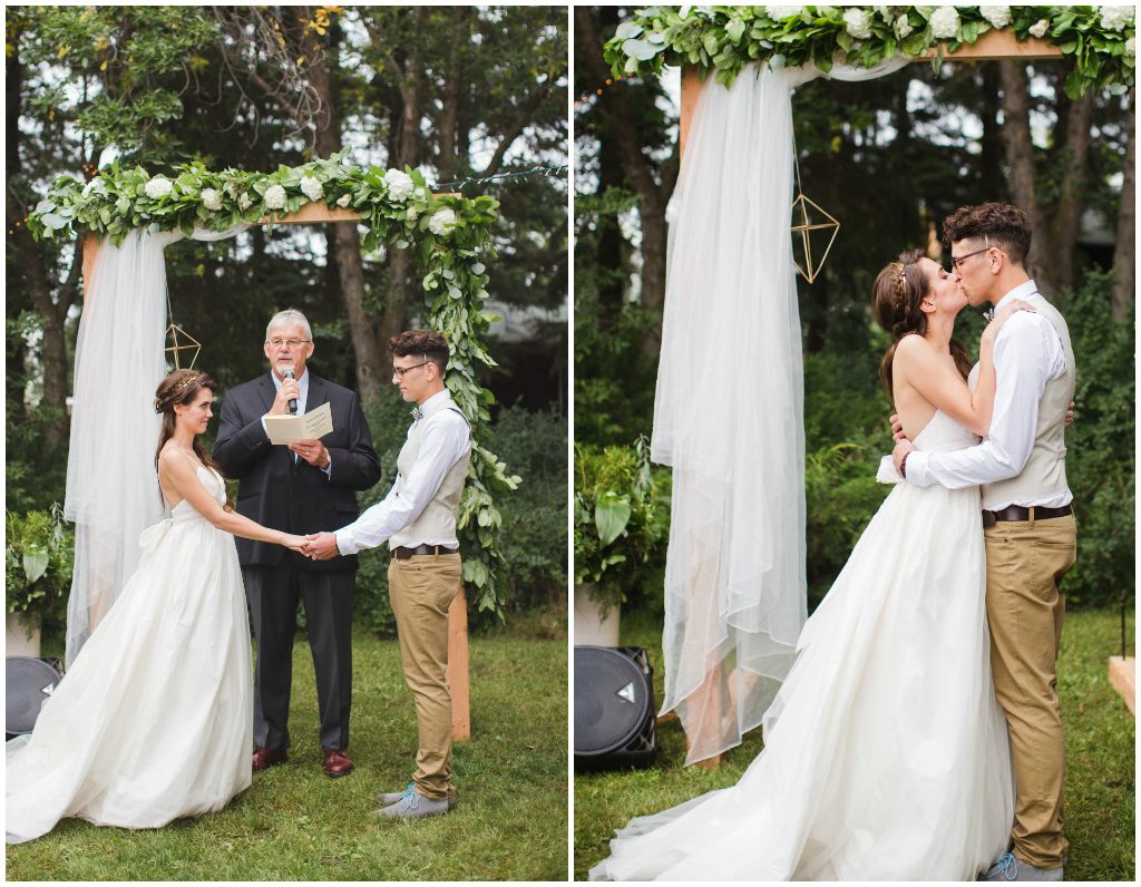 outdoor garden wedding ceremony