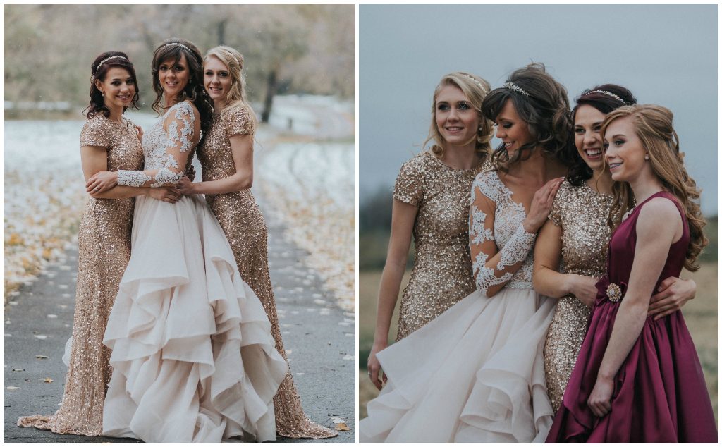 Gold Sequin Bridesmaids Edmonton