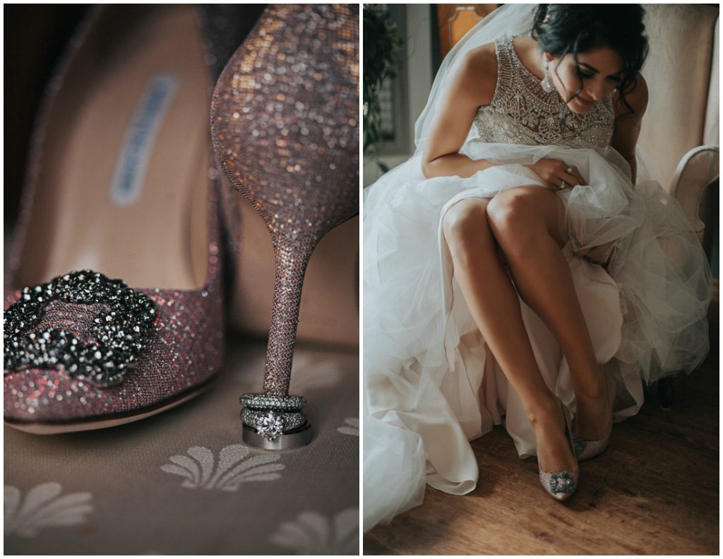 Pink Sparkly Bridal Heels