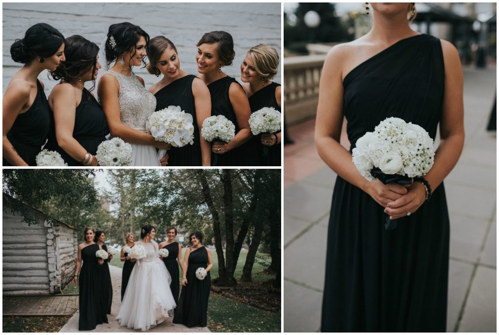 White and Black Bridal Party