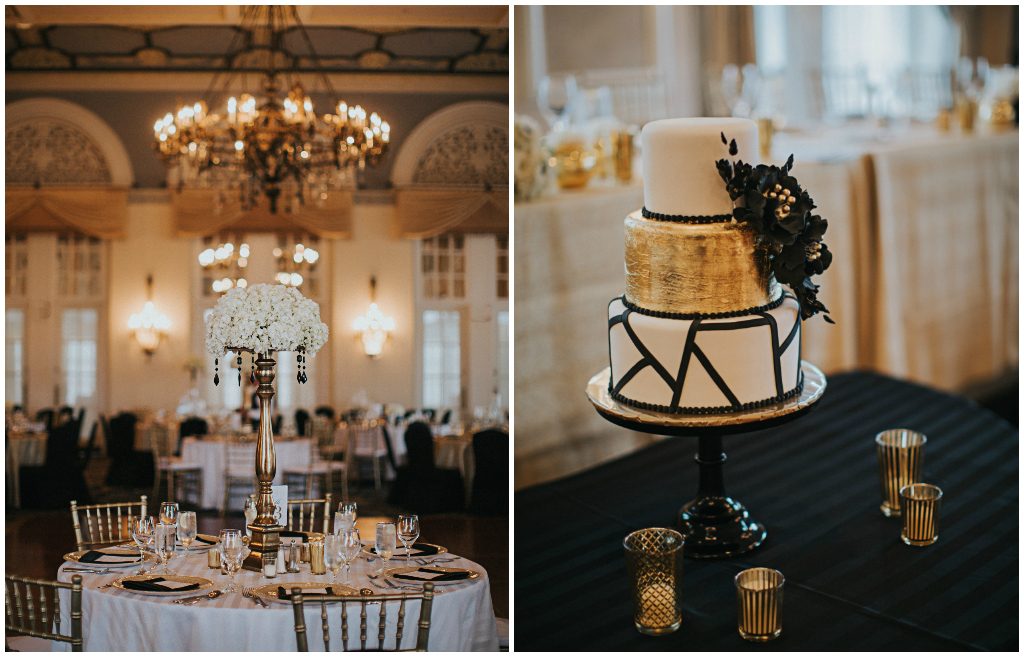 Glamorous Gold and Black Ballroom Wedding