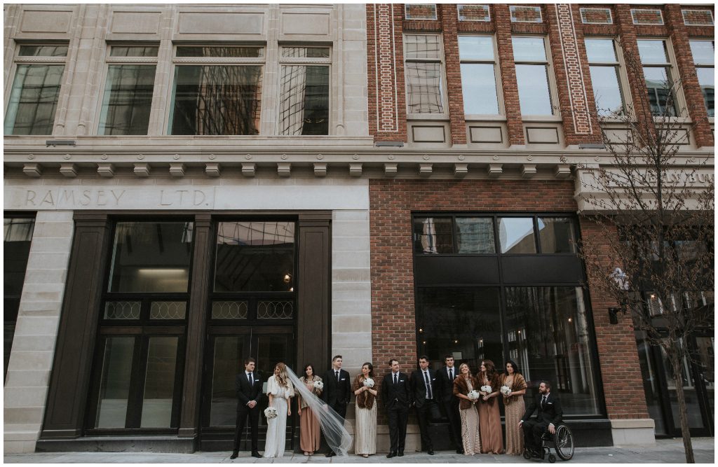 Outdoor Fall Wedding Party Photos