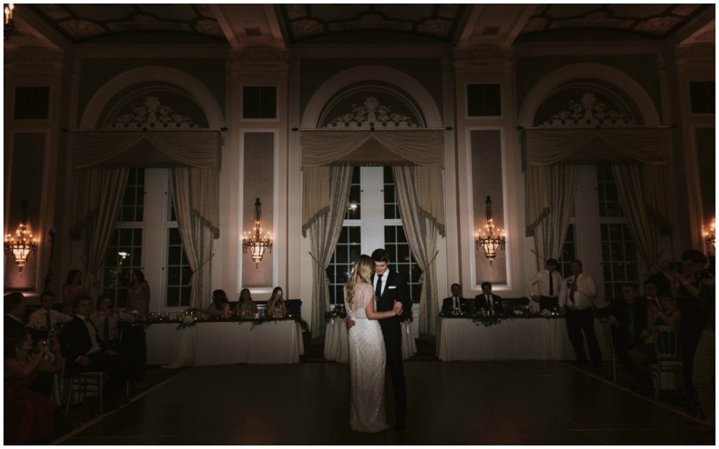 First dance bride groom hotel ballroom