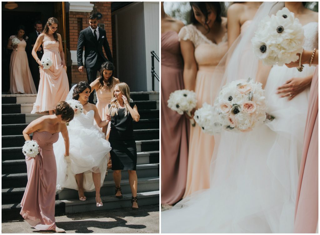 Blush and Pink Bridesmaids