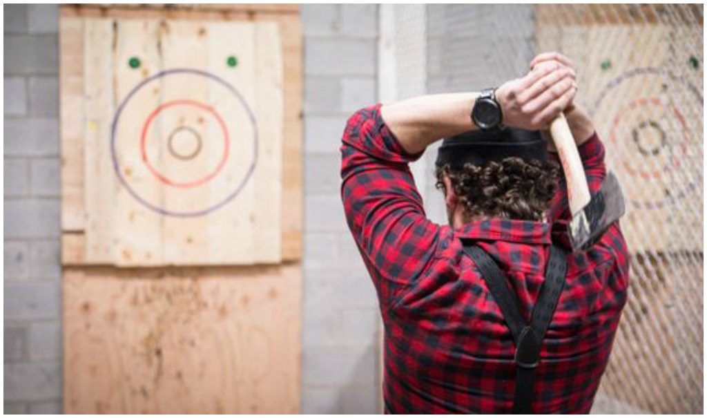 Axe Throwing Edmonton Bachelor Patry