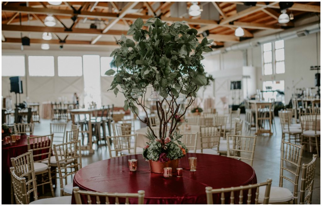 Burgundy Wedding Tables