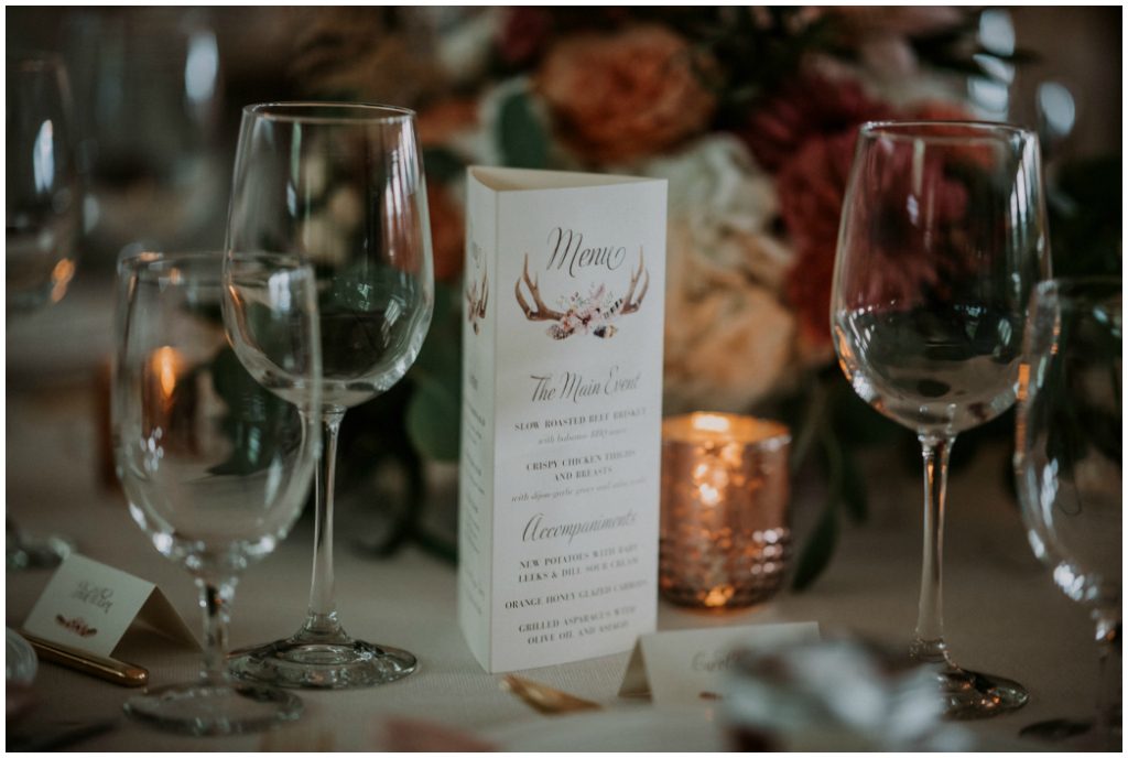 Edmonton Wedding Menus and Stationery 