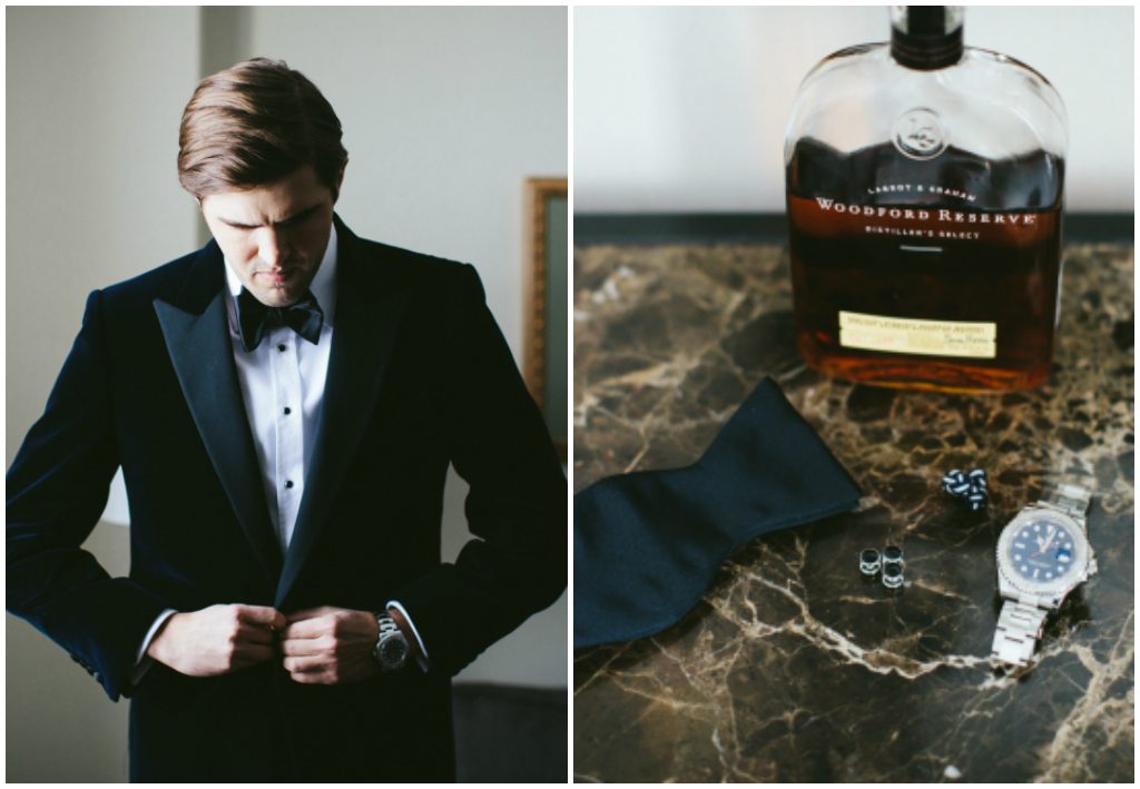 Classic Groom's Black Tux and Details