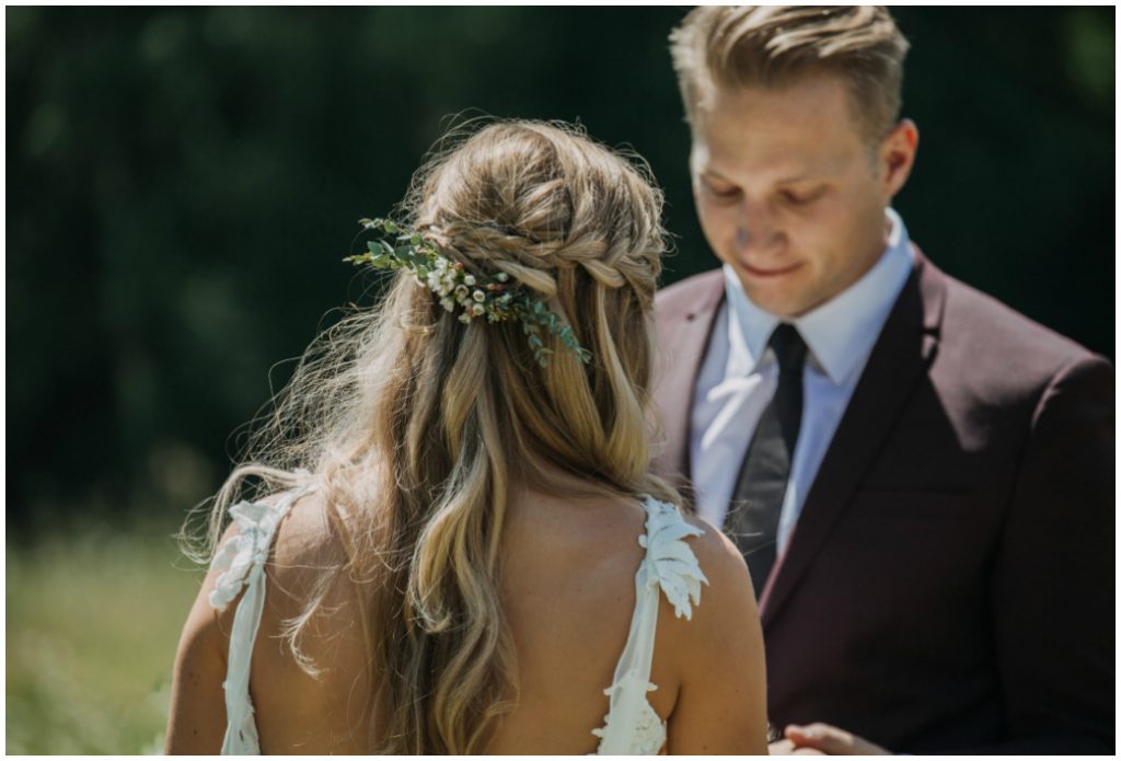 Boho bridal hair style