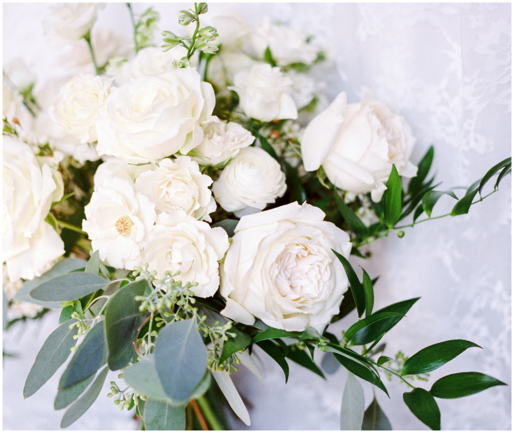 All White Bridal Bouquet