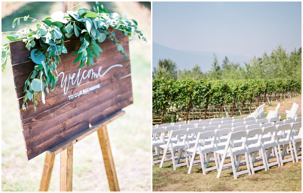 Greenery Ceremony Welcome Sign