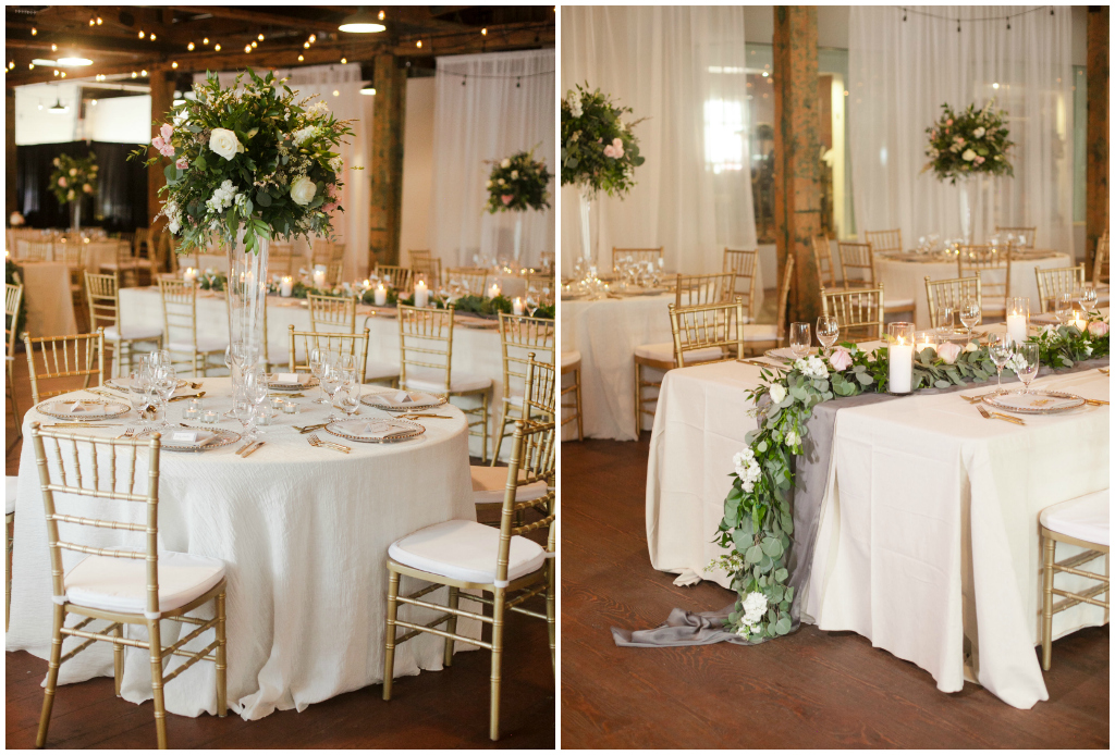 Mix of Tall and Greenery Garland Centrepieces 