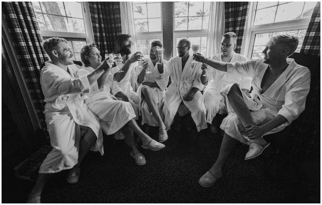 Groomsmen getting ready in Jasper