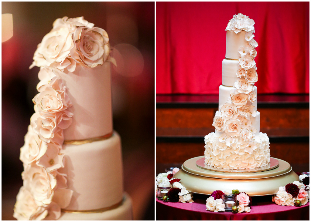 Elegant Rose Wedding Cake