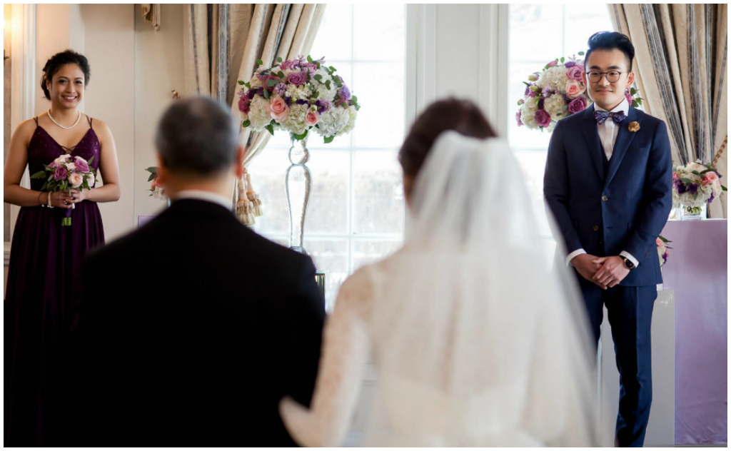 White and Blush Ballroom Winter Wedding 