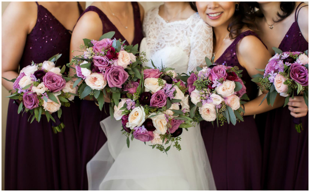 Purple Blush and Plum Bouquets