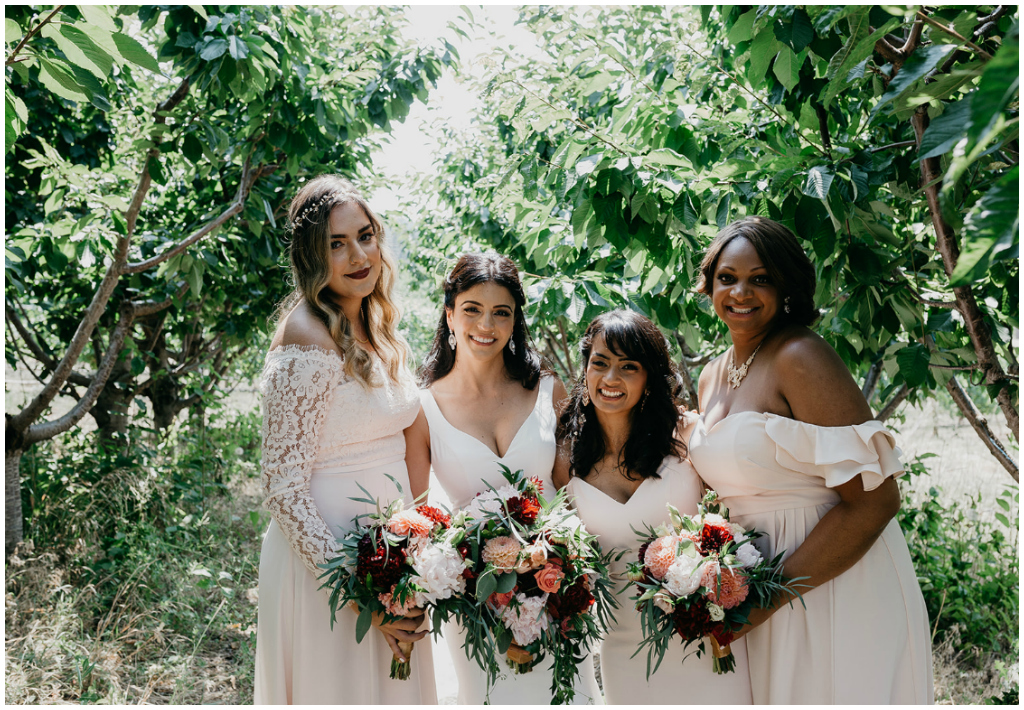 Soft Peach Bridesmaids Dresses