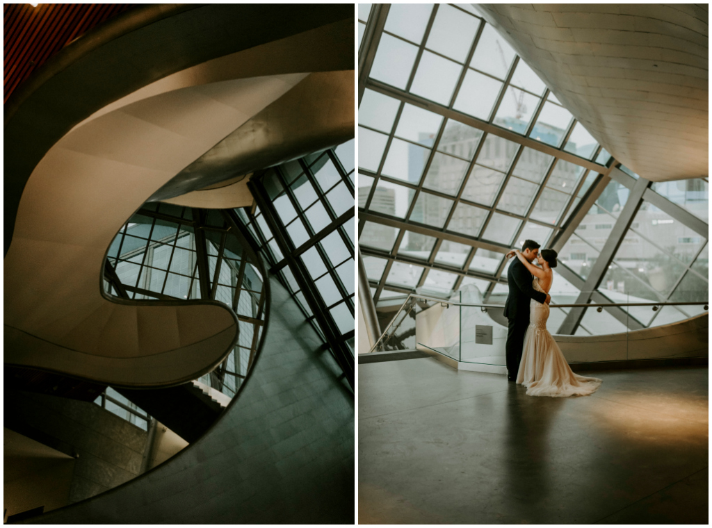 Modern Art Gallery Wedding Edmonton