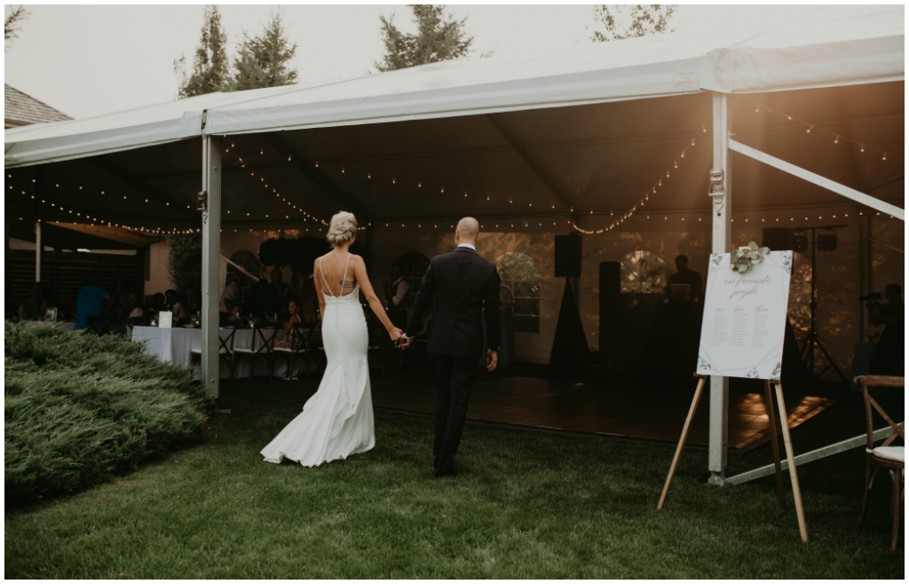 White Span Edmonton Tent Wedding