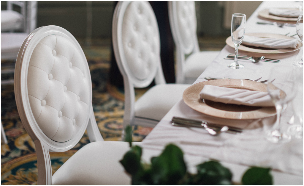 Luxe White Chairs from Special Event Rentals