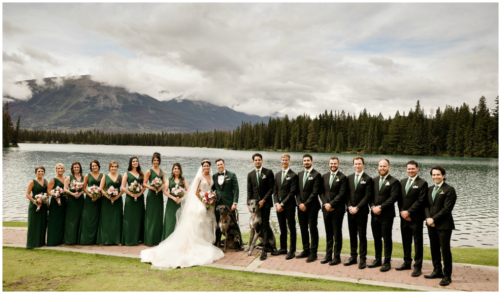 Jasper Summer Wedding on Lake Beauvert