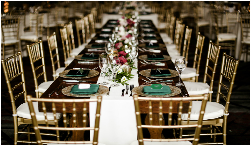 Emerald Blush and White Wedding at the JPL