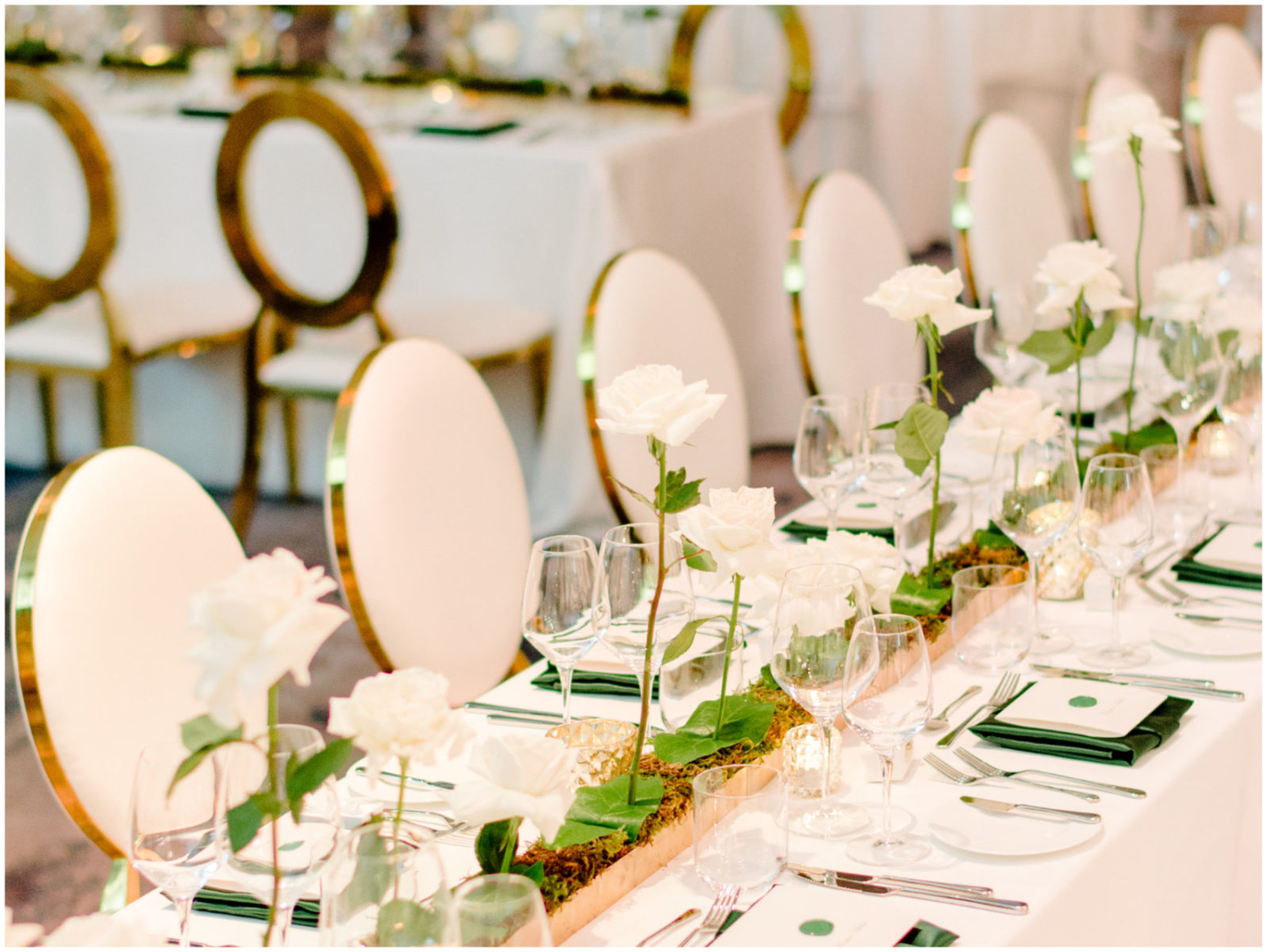 Elegant Luxe White and Gold Wedding Decor Edmonton