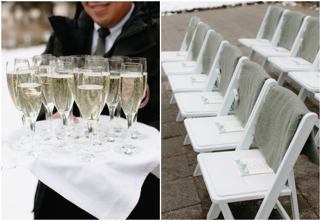 Fairmont Chateau Lake Louise Outdoor Winter Wedding Ceremony